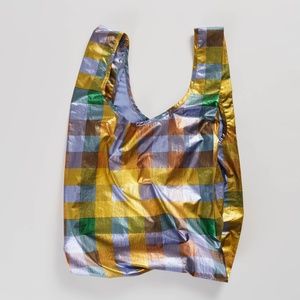 NWT NEW Madras Metallic Standard Baggu